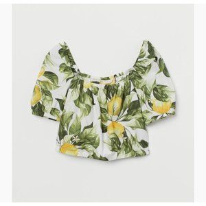 Lemon crop top medium ruffle
